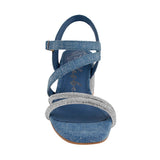 SANDALIAS DAMA CLASBEN MADELINE TEXTIL PLATA