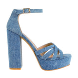 SANDALIAS DAMA CLASBEN MARBELLA TEXTIL AZUL