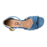 SANDALIAS DAMA CLASBEN MARBELLA TEXTIL AZUL