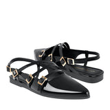 ZAPATOS CASUALES DAMA CLASBEN ZAFIRO CHAROL NEGRO