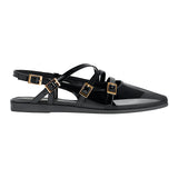 ZAPATOS CASUALES DAMA CLASBEN ZAFIRO CHAROL NEGRO