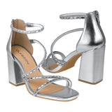 SANDALIAS DE FIESTA MUJER CLASBEN RENATA SIMI PLATA