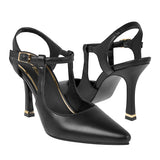 TACONES CLASBEN KENNETH MUJER SIMIPIEL NEGRO