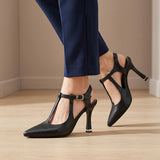 TACONES CLASBEN KENNETH MUJER SIMIPIEL NEGRO