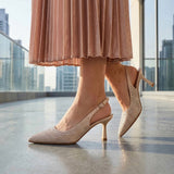 TACONES DE FIESTA MUJER CLASBEN DIAMANTE TEXTIL ORO