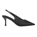 TACONES DE FIESTA CLASBEN MUJER CUARZO TEXTIL NEGRO