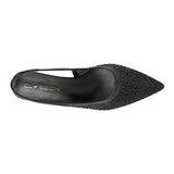 TACONES DE FIESTA CLASBEN MUJER CUARZO TEXTIL NEGRO