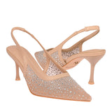 TACONES DE FIESTA CLASBEN MUJER CUARZO SIMIPIEL BEIGE