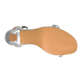 SANDALIAS DE FIESTA CLASBEN CENTELLA MUJER SIMIPIEL PLATA