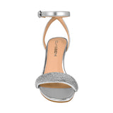 SANDALIAS DE FIESTA CLASBEN CENTELLA MUJER SIMIPIEL PLATA