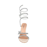 SANDALIAS DE FIESTA CLASBEN MUJER ESPIRAL SIMIPIEL BLANCO
