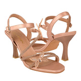 SANDALIAS DE FIESTA CLASBEN MUJER FLY TEXTIL ORO