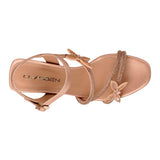 SANDALIAS DE FIESTA CLASBEN MUJER FLY TEXTIL ORO