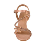 SANDALIAS DE FIESTA CLASBEN MUJER FLY TEXTIL ORO
