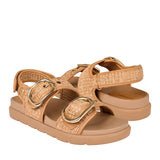 SANDALIAS CLASBEN MUJER SAMARA TEXTIL CAFÉ