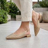 ZAPATOS CASUALES SHAKIRA JAZMIN TEXTIL ORO