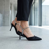 TACONES DE FIESTA MUJER SHAKIRA ARTEMISA SUEDE NEGRO