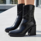 BOTINES CLASBEN MUJER MONTANA SIMIPIEL NEGRO