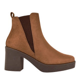 BOTINES STYLO MUJER 129-08 SUEDE CAFÉ