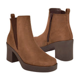 BOTINES STYLO MUJER 129-08 SUEDE CAFÉ