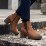 BOTINES STYLO MUJER 129-08 SUEDE CAFÉ