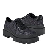 ZAPATOS CASUALES DAMA STYLO 153-00 GLITTER NEGRO