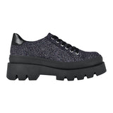 ZAPATOS CASUALES DAMA STYLO 153-00 GLITTER NEGRO