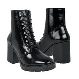BOTINES DAMA STYLO 148-03 CHAROL NEGRO