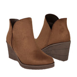 BOTINES STYLO MUJER 193-08 SUEDE CAFÉ