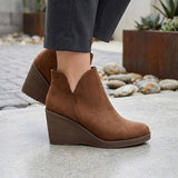 BOTINES STYLO MUJER 193-08 SUEDE CAFÉ