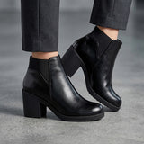 BOTINES STYLO MUJER 88-88 SIMIPIEL NEGRO