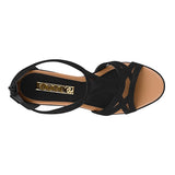 SANDALIAS DAMA STYLO 7058 SUEDE NEGRO