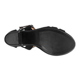 SANDALIAS STYLO MUJER 7161 SUEDE NEGRO
