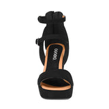 SANDALIAS STYLO MUJER 7161 SUEDE NEGRO