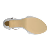 SANDALIAS DE FIESTA PARA DAMA STYLO 44090 GLITTER PLATA