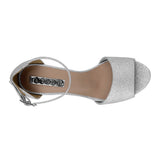 SANDALIAS DE FIESTA PARA DAMA STYLO 44090 GLITTER PLATA