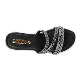 SANDALIAS DAMA STYLO 17945 TEXTIL NEGRO