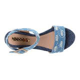 SANDALIAS DAMA STYLO 16775 TEXTIL AZUL