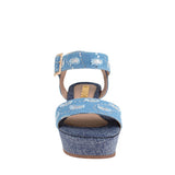 SANDALIAS DAMA STYLO 16775 TEXTIL AZUL