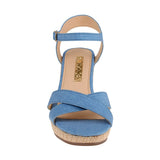 ALPARGATAS DAMA STYLO 13977 TEXTIL AZUL