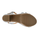 SANDALIAS DE FIESTA DAMA STYLO 19006 SIMIPIEL PLATA