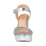 SANDALIAS DE FIESTA DAMA STYLO 19006 SIMIPIEL PLATA