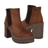 BOTINES STYLO MUJER 19502 SUEDE CAFÉ