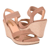 SANDALIAS STYLO MUJER 20088 SUEDE BEIGE