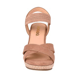 SANDALIAS STYLO MUJER 20088 SUEDE BEIGE