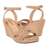 SANDALIAS STYLO MUJER 20092 SUEDE BEIGE