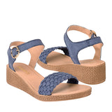 SANDALIAS STYLO MUJER 19989 SUEDE AZUL
