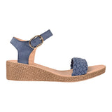 SANDALIAS STYLO MUJER 19989 SUEDE AZUL