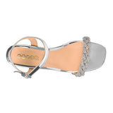 SANDALIAS DE FIESTA STYLO MUJER 20118 CHAROL PLATA