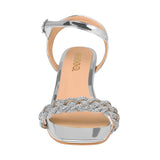 SANDALIAS DE FIESTA STYLO MUJER 20118 CHAROL PLATA
